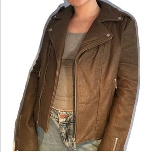 Rebecca Minkoff vintage brown leather jacket